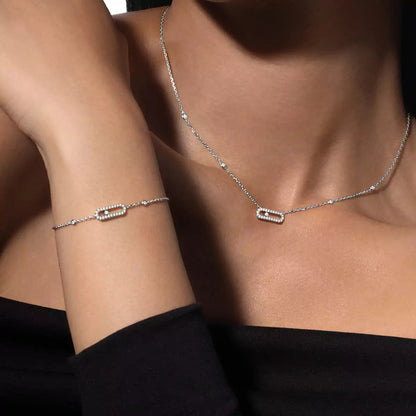 [Luxery]Diamond Necklace Move Uno