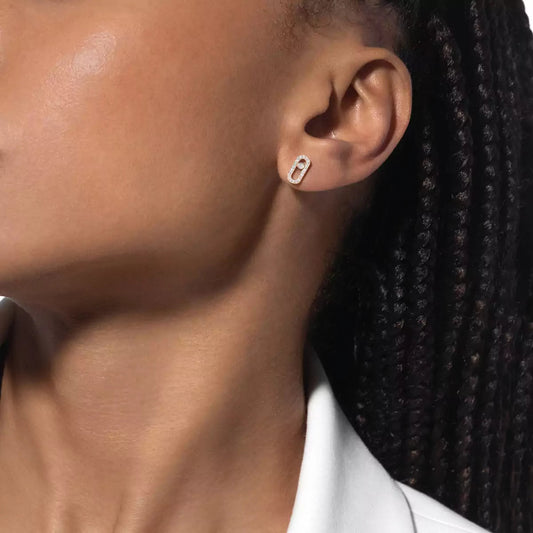 [Luxery]Move Uno Diamond Earrings