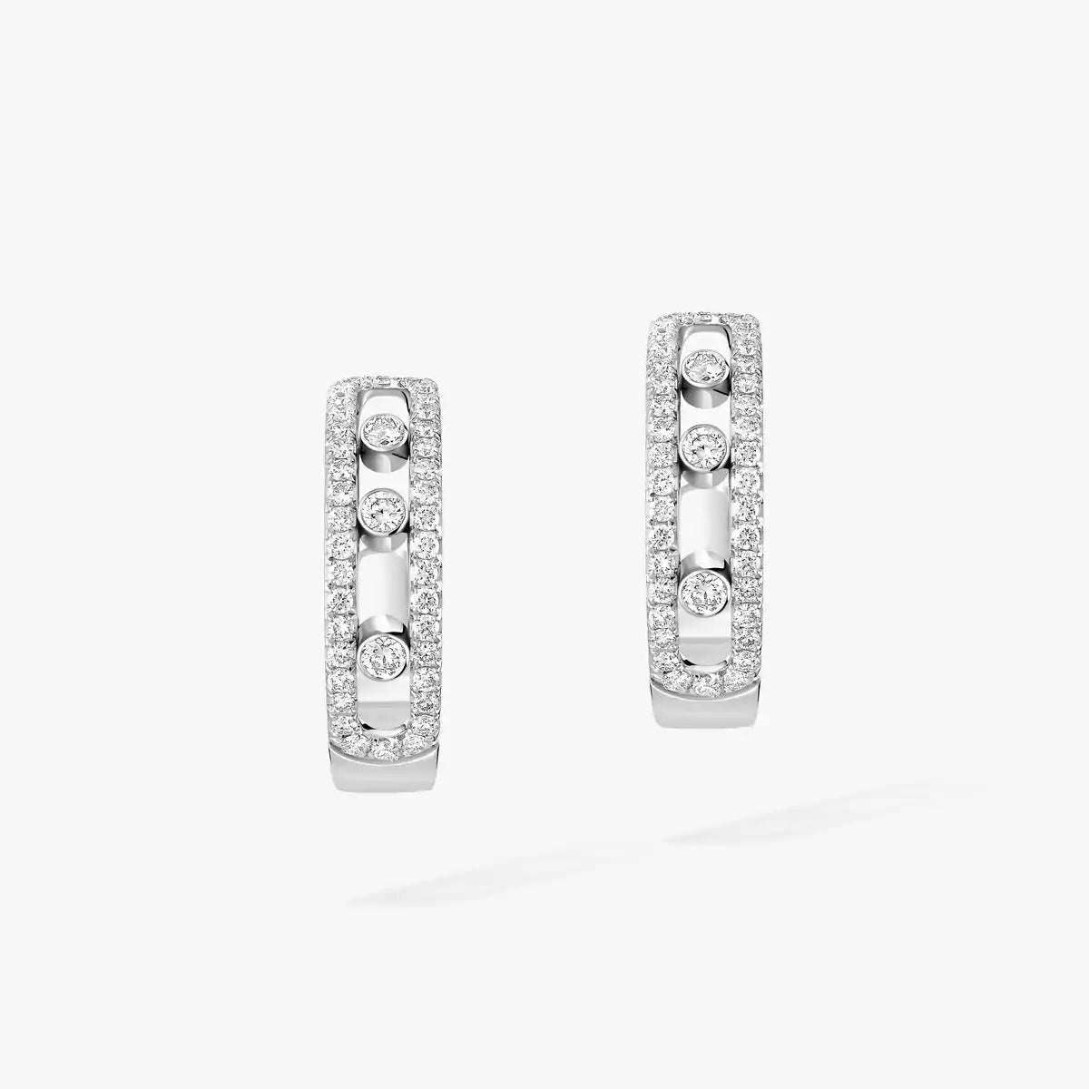 [Luxery]Diamond Pave_ Hoop Earrings Move