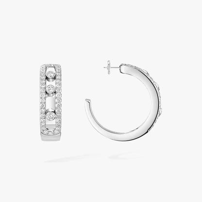 [Luxery]Diamond Pave_ Hoop Earrings Move