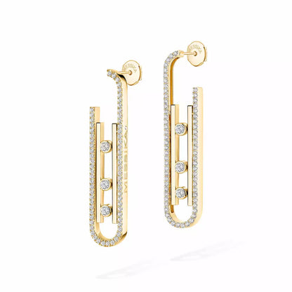 [Luxery]Diamond Pendant Earrings Move 10Th