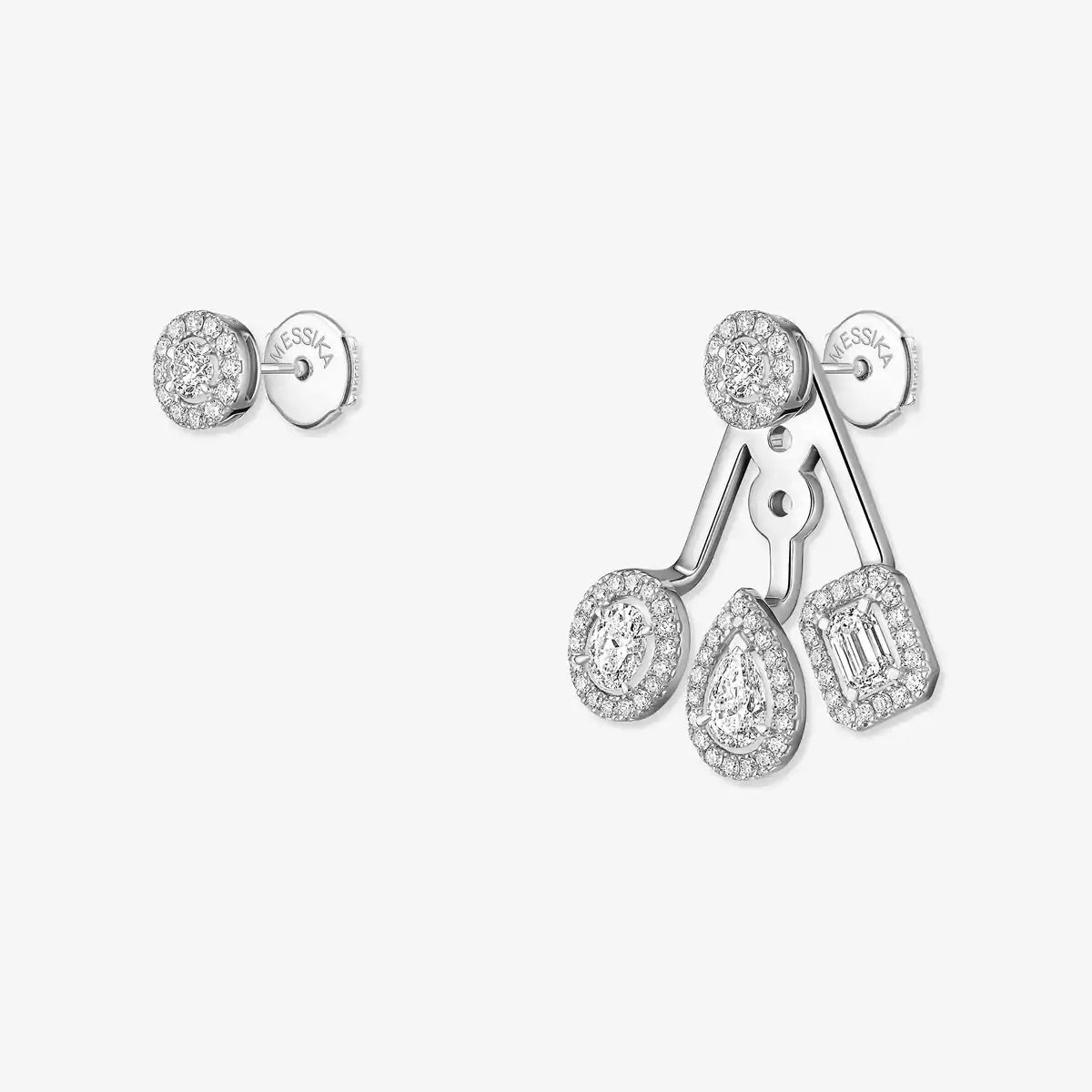 [Luxery] My Twin Trio  Diamond Earrings