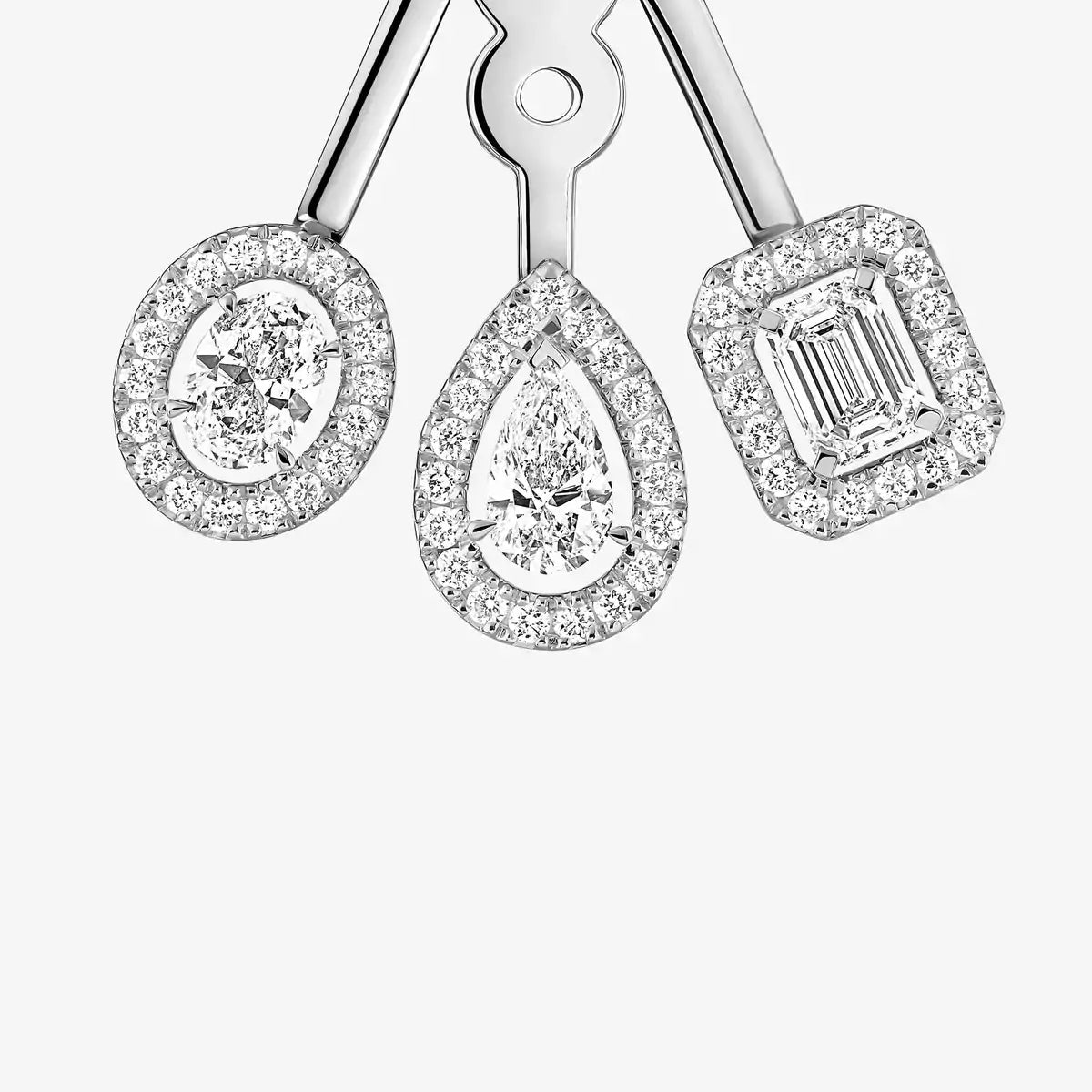 [Luxery] My Twin Trio  Diamond Earrings