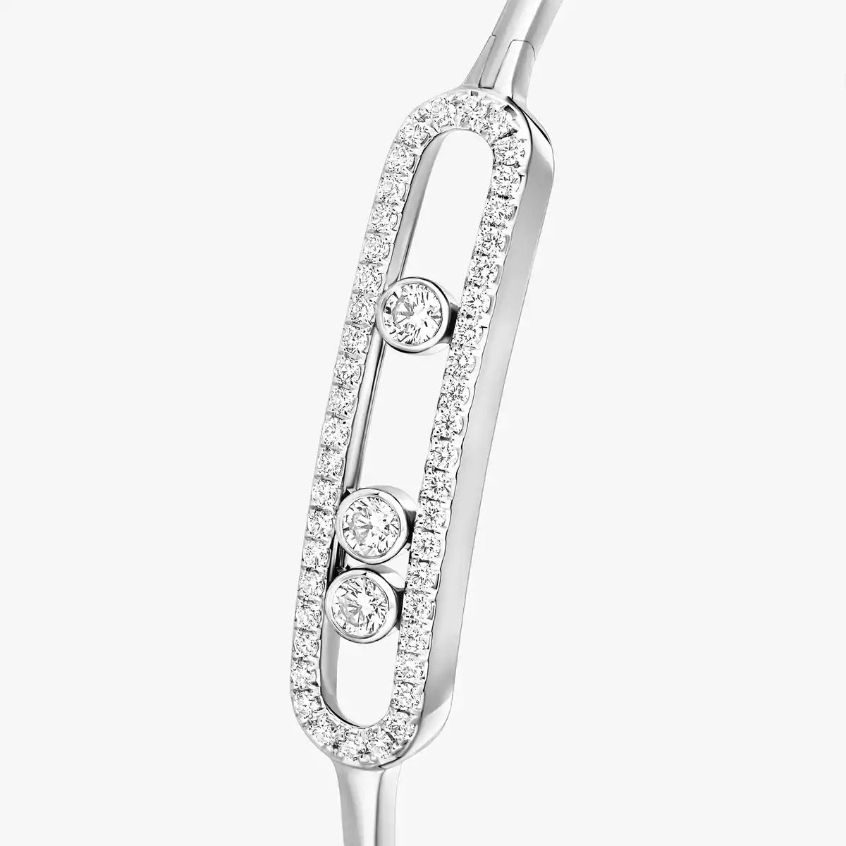 [Luxery]Move Pavé Diamond Bangle Bracelet M