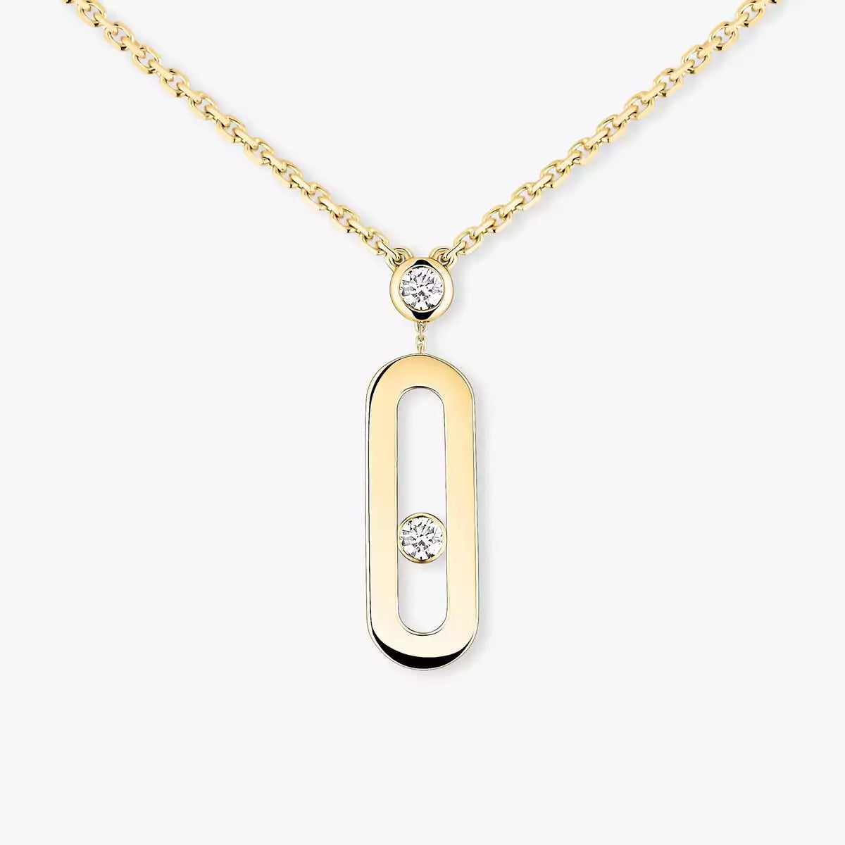 [Luxery] Move Uno Gold Diamond Long Necklace