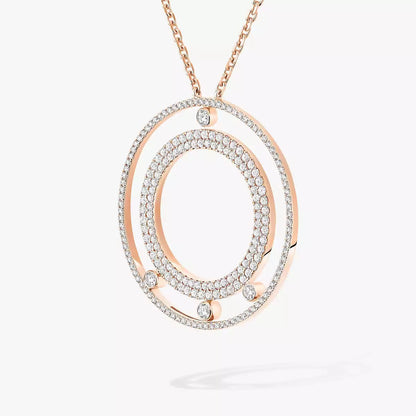 [⭐Luxery]Move Romane langes Diamant-Collier mit Pavé-Fassung