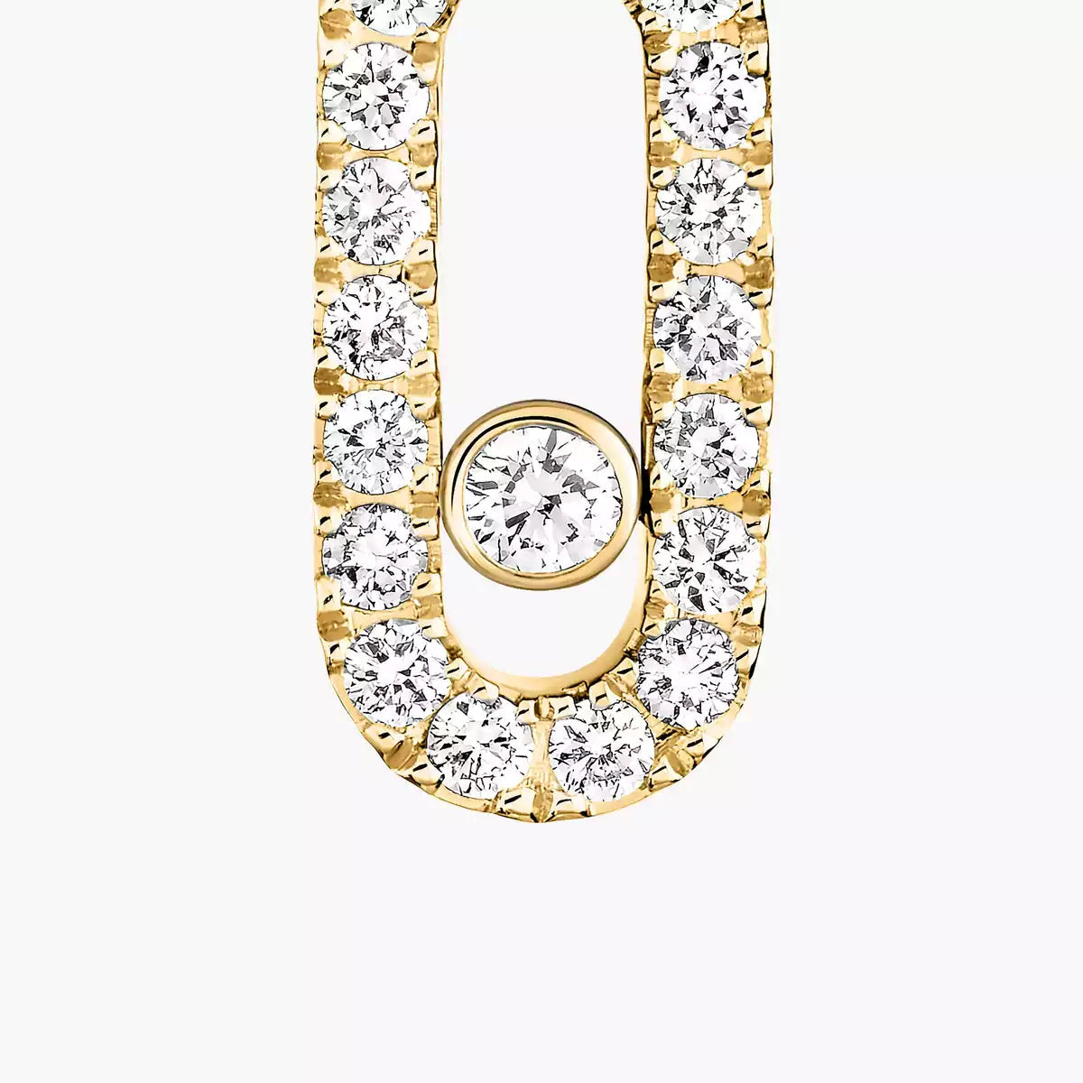 [⭐Luxery]Move Uno Single Diamond Hoop Earring