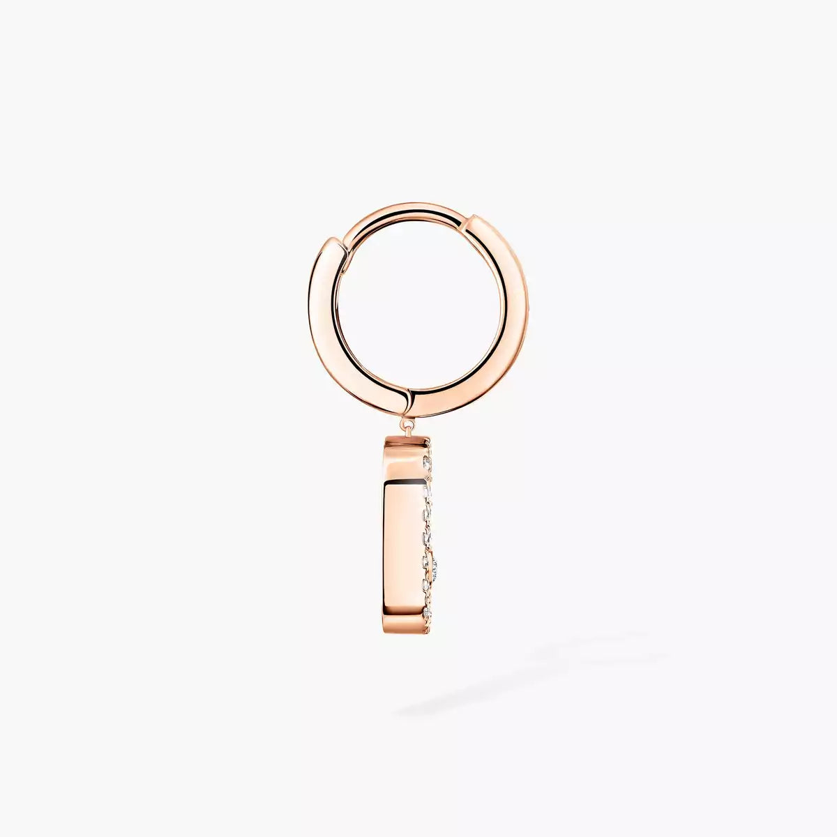 [Luxery]Move Uno Single Diamond Hoop Earring