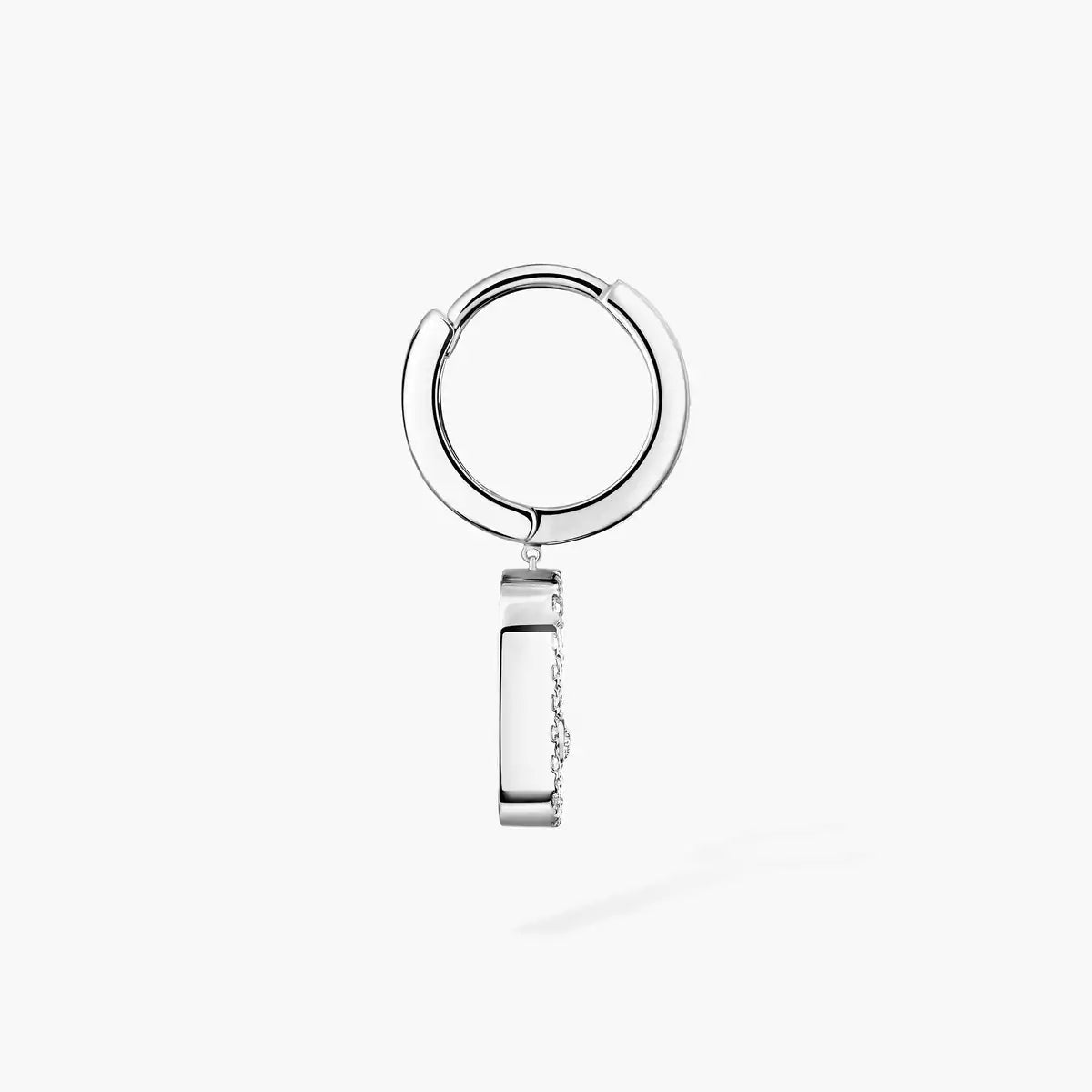 [⭐Luxery]Move Uno Single Diamond Hoop Earring
