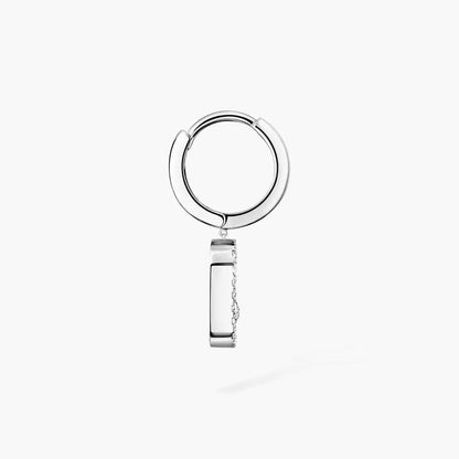 [⭐Luxery]Move Uno Single Diamond Hoop Earring