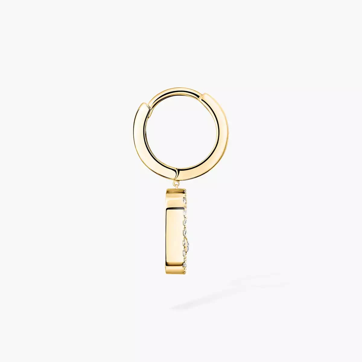[⭐Luxery]Move Uno Single Diamond Hoop Earring