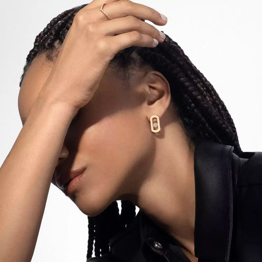 [Luxery]So Move Diamond Earrings in Yellow Gold