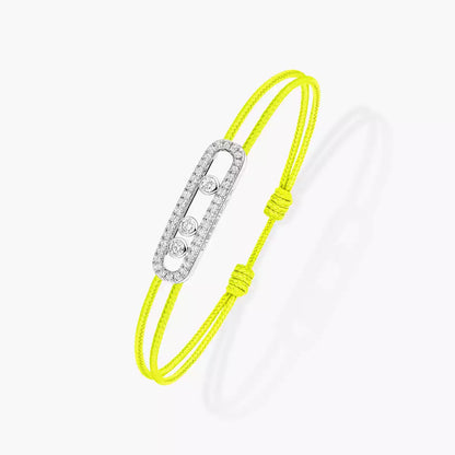 [Luxery]Messika Care(s) pink cord pavé bracelet