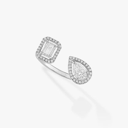 [Luxery]MY TWIN TOI & MOI SILVER DIAMOND RING
