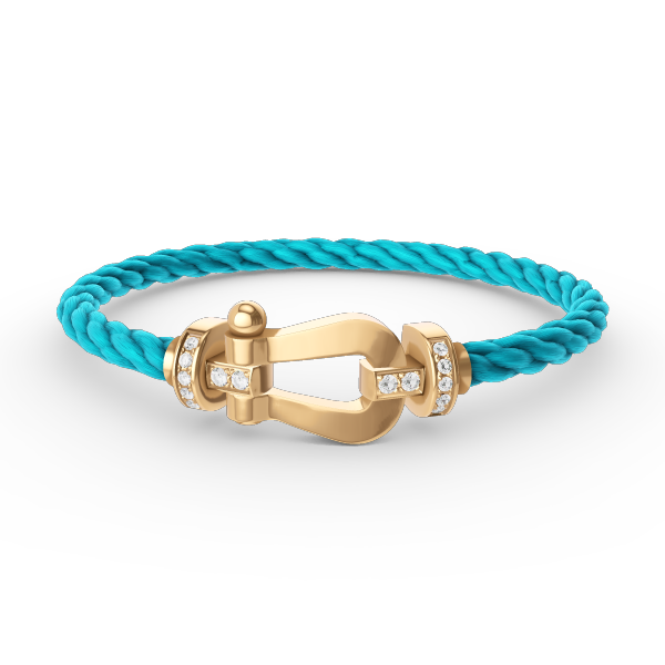 [Luxery]FORCE LARGE HORSESHOE HALF DIAMOND BRACELET GOLD