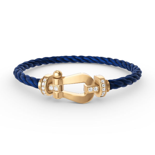 [Luxery]FORCE LARGE HORSESHOE HALF DIAMOND BRACELET GOLD