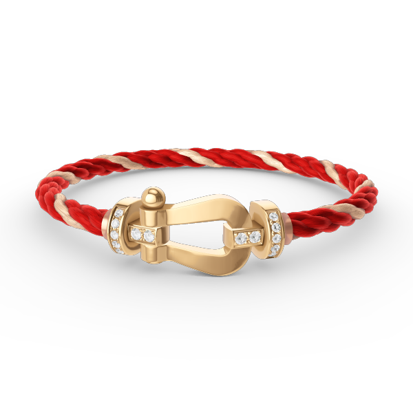 [Luxery]FORCE LARGE HORSESHOE HALF DIAMOND BRACELET GOLD