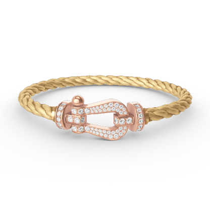 [Luxery]FORCE LARGE HORSESHOE FULL DIAMOND BRACELET ROSE GOLD