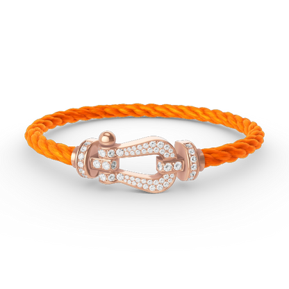 [Luxery]FORCE LARGE HORSESHOE FULL DIAMOND BRACELET ROSE GOLD