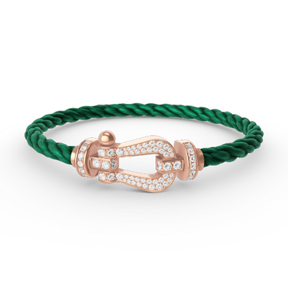 [Luxery]FORCE LARGE HORSESHOE FULL DIAMOND BRACELET ROSE GOLD