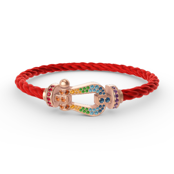 [Luxery]FORCE LARGE HORSESHOE  COLORED DIAMOND BRACELET ROSE GOLD