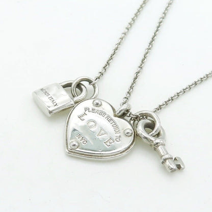 [⭐Luxery Jewels]LOVE HEART TAG KEY NECKLACE