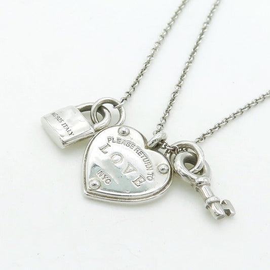 [⭐Luxery Jewels]LOVE HEART TAG KEY NECKLACE