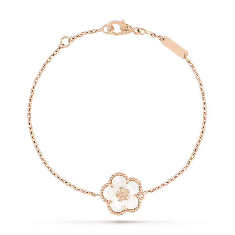 [Luxery]LUCKY WHITE MOP PLUM BLOSSOM  BRACELET