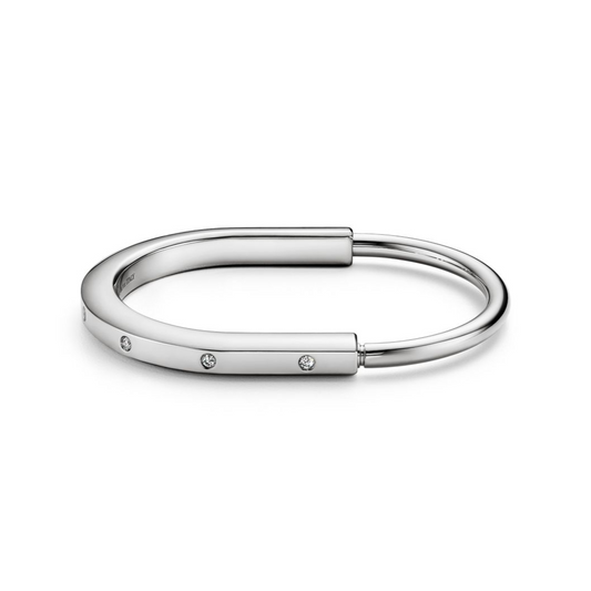 [⭐Luxery Jewels]LOCK BRACELET 8 DIAMOND