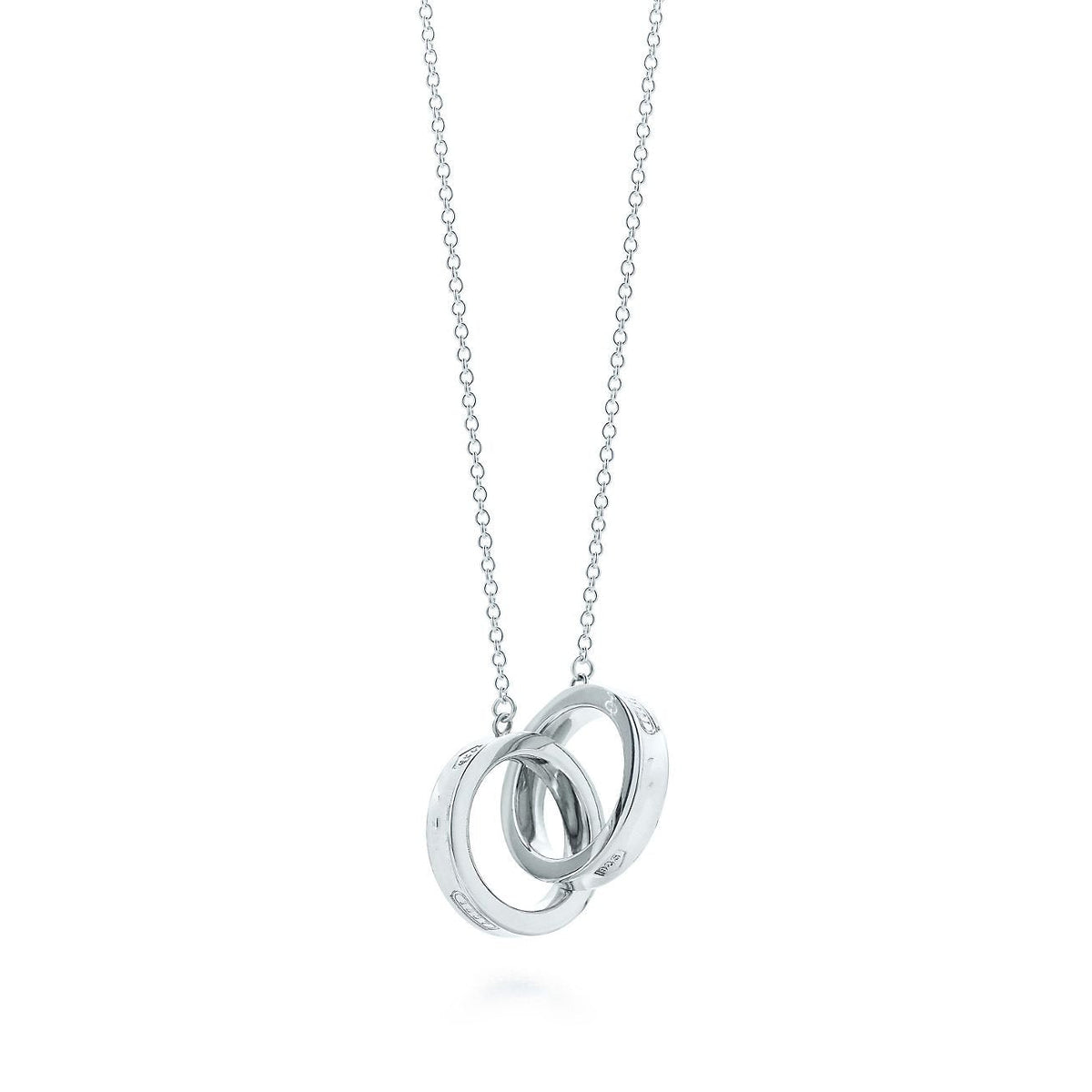 [⭐Luxery Jewels]インターロッキング サークル ペンダント シルバー スモール ネックレス