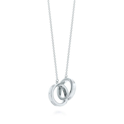 [⭐Luxery Jewels]インターロッキング サークル ペンダント シルバー スモール ネックレス