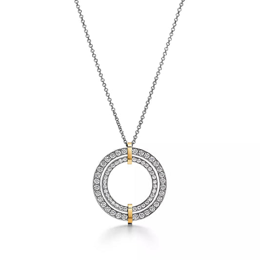 [⭐Luxery Jewels]EDGE DIAMOND GOLD SILVER NECKLACE