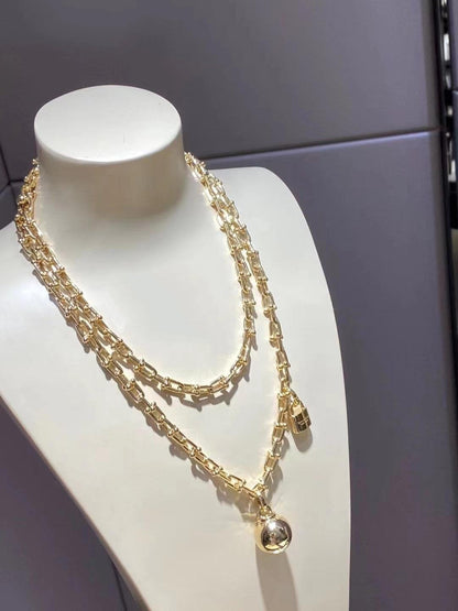 [⭐Luxery Jewels]ハードウェア ラップネックレス