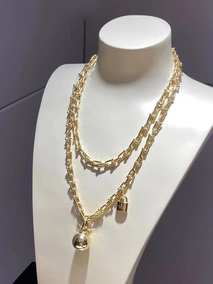 [⭐Luxery Jewels]ハードウェア ラップネックレス