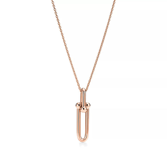 [⭐Luxery Jewels]HARDWEAR DROP DOUBLE LINK PEDANT NECKLACE