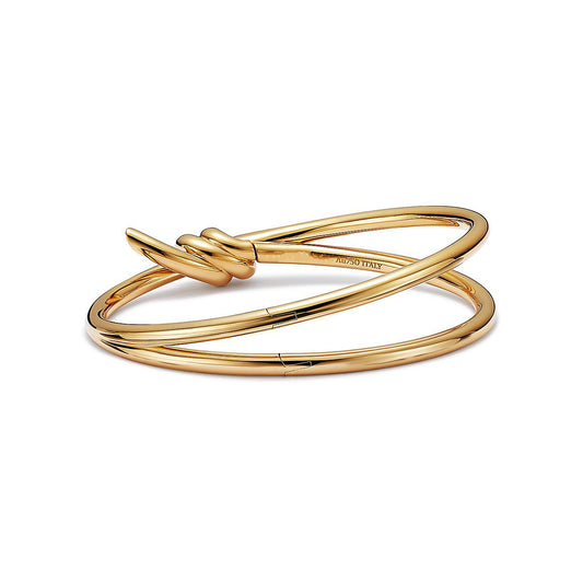 [⭐Luxery Jewels]KNOT DOUBLE ROW GOLD BRACELET