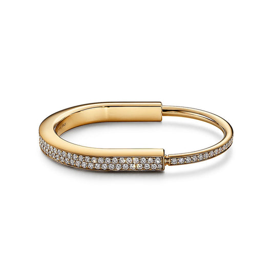 [⭐Luxery Jewels]LOCK BRACELET DIAMOND PAVED