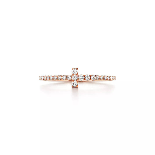 [⭐Luxery Jewels]T RING DIAMOND PINK GOLD
