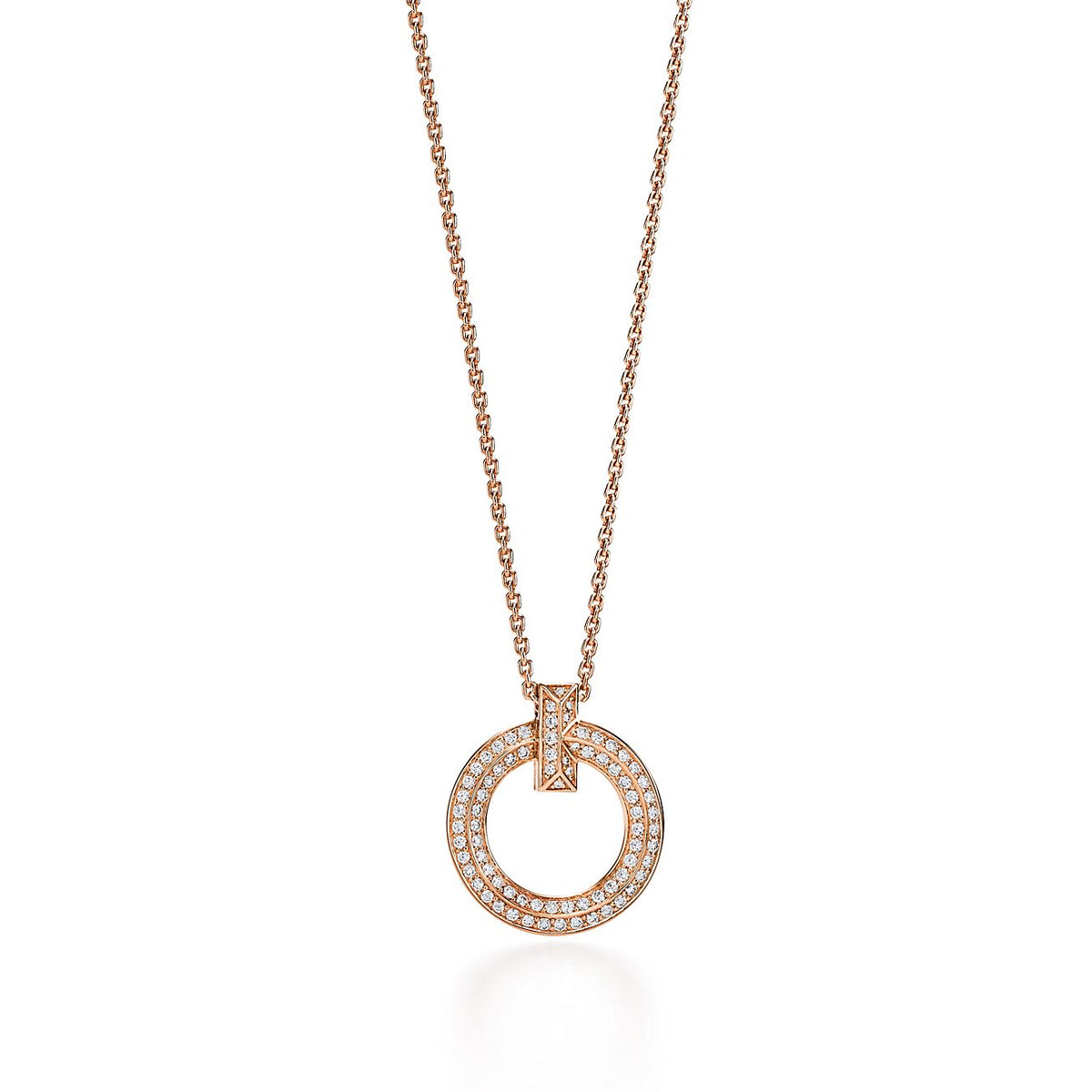 [⭐Luxery Jewels]T1 CIRCLE DIAMOND PAVED MEDIUM NECKLACE