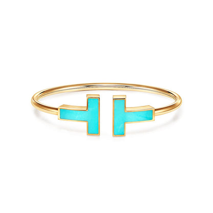 [⭐Luxery Jewels]T WIDE TURQUOISE OPEN BRACELET