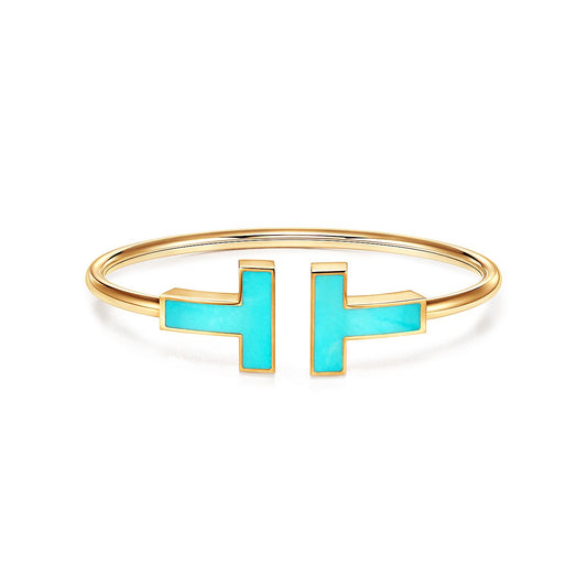 [⭐Luxery Jewels]T WIDE TURQUOISE OPEN BRACELET