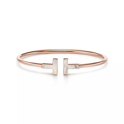 [⭐Luxery Jewels]T BRACELET 1.8MM TURQUOISE PINK GOLD