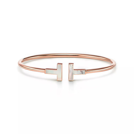 [⭐Luxery Jewels]T BRACELET 1.8MM TURQUOISE PINK GOLD