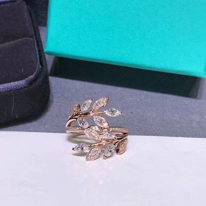 [⭐Luxery Jewels]VICTORIA DIAMOND VINE BYPASS-RING ROSÉGOLD
