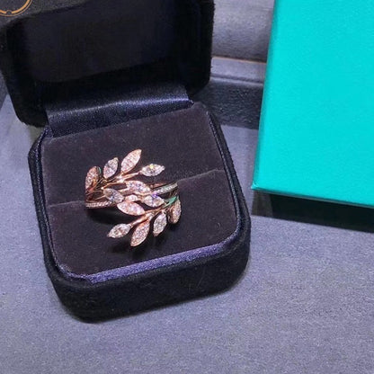 [⭐Luxery Jewels]VICTORIA DIAMOND VINE BYPASS-RING ROSÉGOLD