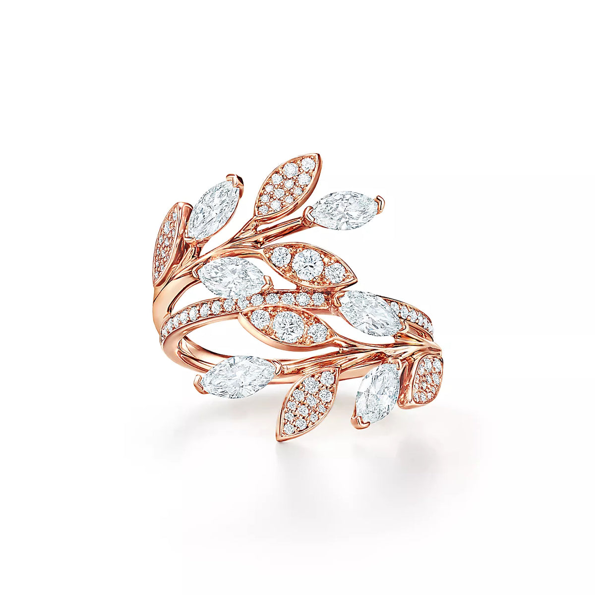 [⭐Luxery Jewels]VICTORIA DIAMOND VINE BYPASS-RING ROSÉGOLD