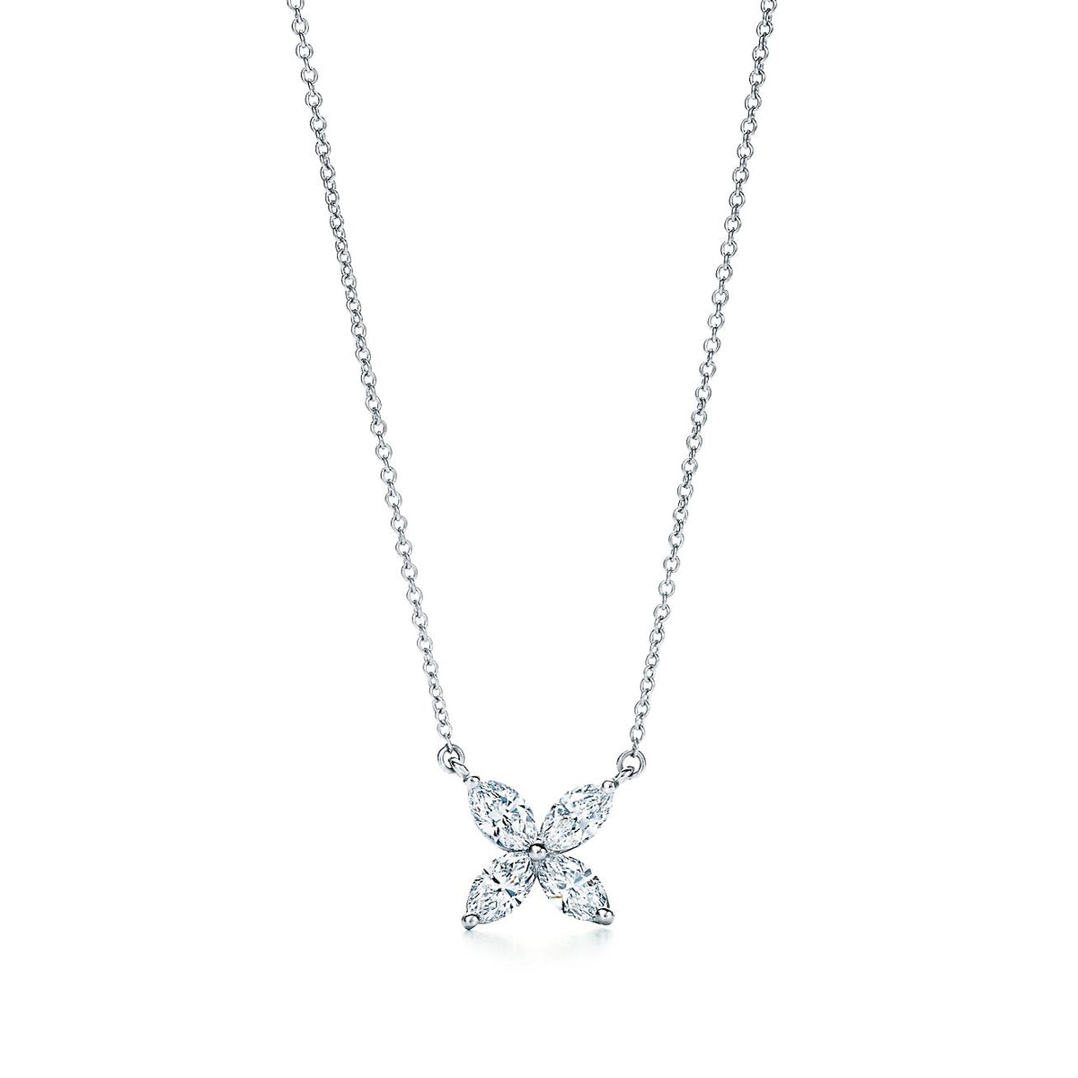 [⭐Luxery Jewels]VICTORIA ANHÄNGER-HALSKETTE AUS PLATIN UND DIAMANTEN