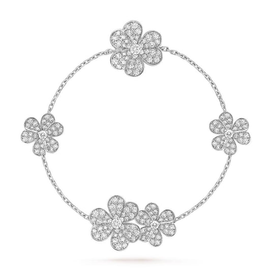 [Luxery]FRIVOLE SILVER 5 FLOWERS BRACELET