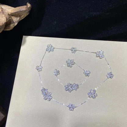 [Luxery]FRIVOLE SILVER 5 FLOWERS BRACELET