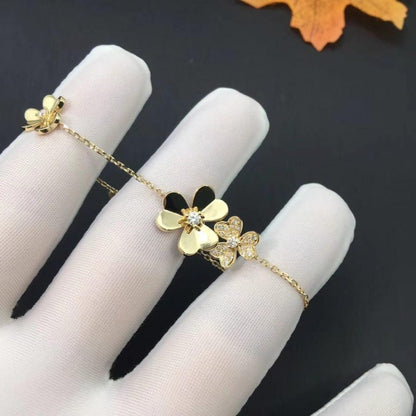 [Luxery]FRIVOLE GOLD 5 FLOWERS BRACELET